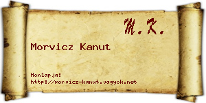 Morvicz Kanut névjegykártya